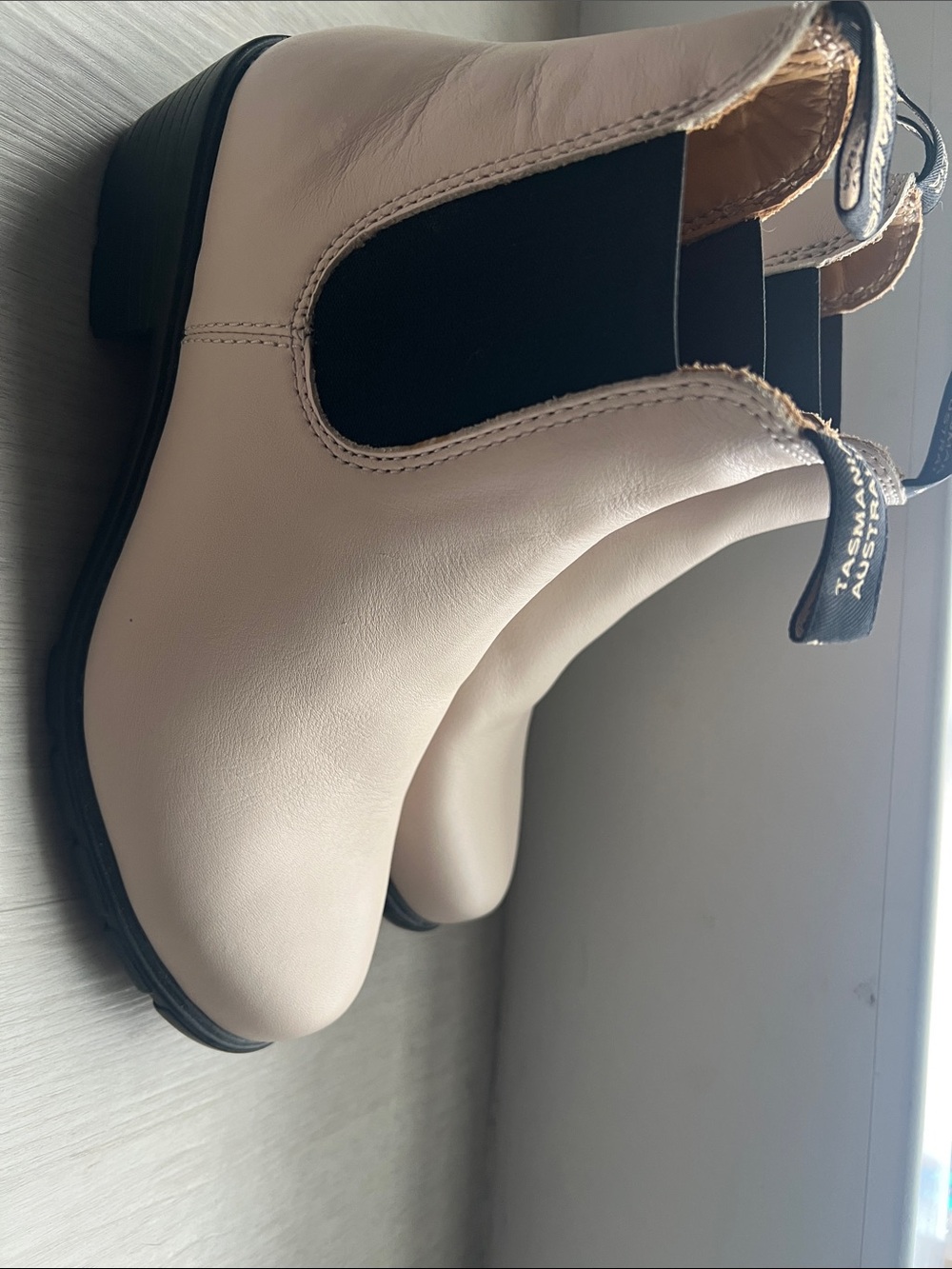 Chelsea Ankle Boots - Cream Leather Women’s Shoes
